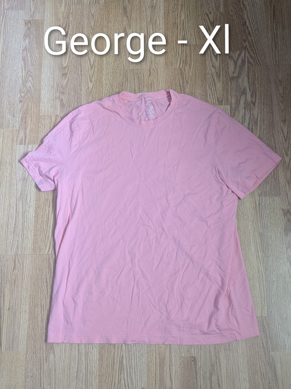 George Men’s Light Pink Crew Neck T-Shirt